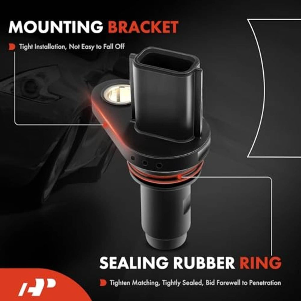Crankshaft position sensor with mounting bracket and sealing rubber ring