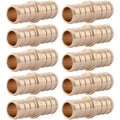 Brass PEX crimp coupling, 1/2 in, male tube end