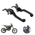 Pair of black adjustable CNC brake levers with safety lever arms