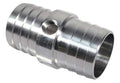 Radiator hose barb coupler with 1/8" NPT port, chrome metal steam tube adapter