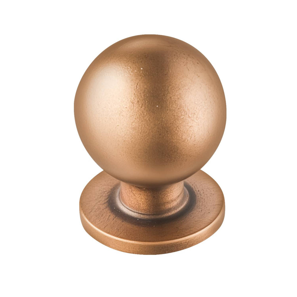 Round bronze cabinet knob with flat base, zinc alloy drawer pull
