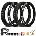 19-in dirt bike inner tube set for 70/100-19 & 80/100-19, with valve hardware