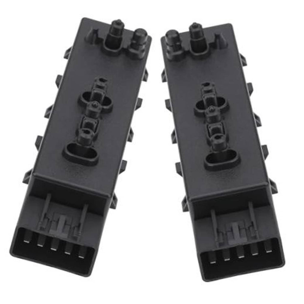 Black 8-way seat switch module pair with multi-pin connector ports