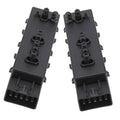 Black 8-way seat switch module pair with multi-pin connector ports