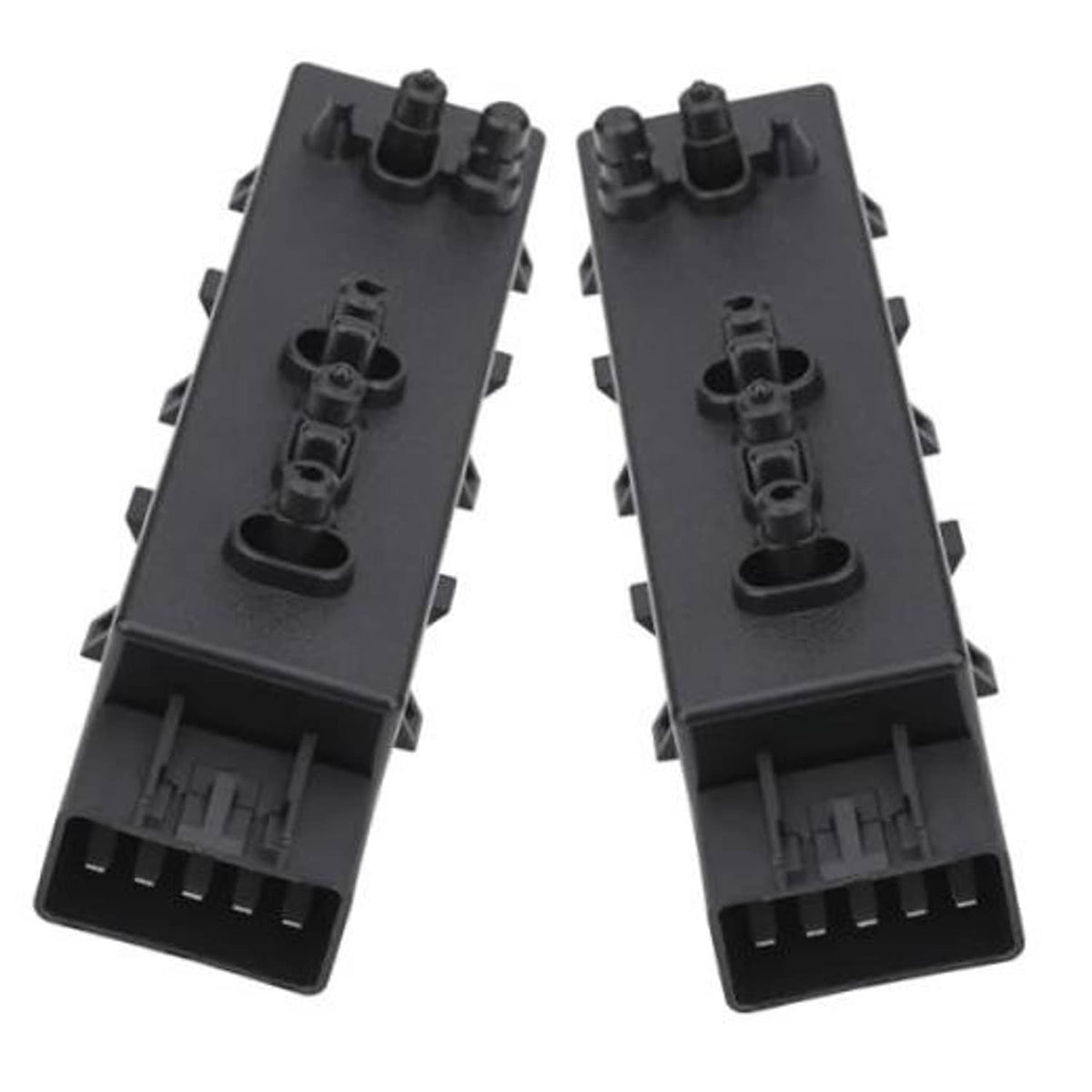 Black 8-way seat switch module pair with multi-pin connector ports