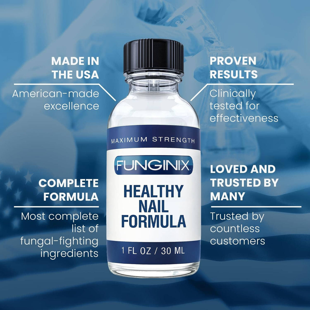 Healthy Nail Formula maximum strength bottle, 1 fl oz / 30 mL