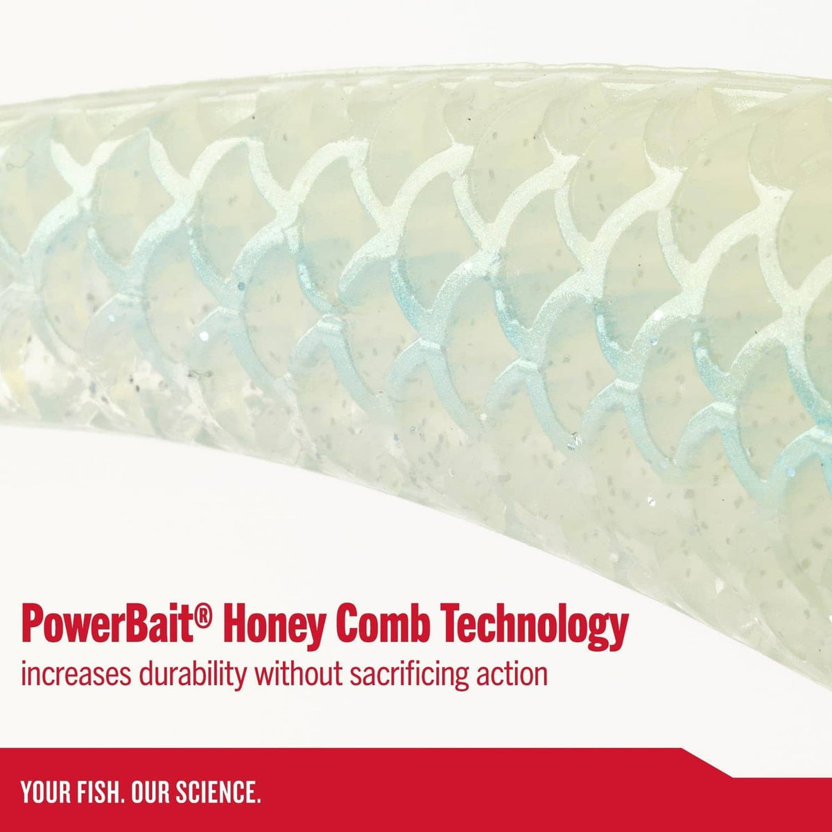 Soft plastic swimbait profile with honeycomb texture pattern