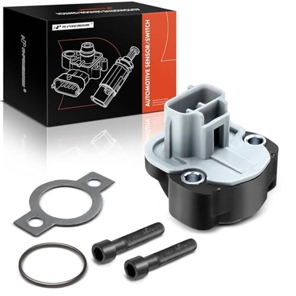 Throttle position sensor with gray connector housing and included mounting gaskets and screws