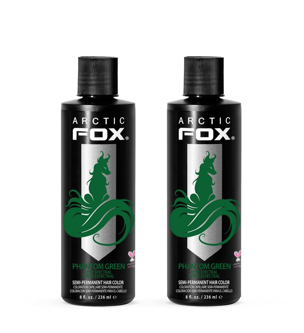 ARCTIC FOX semi-permanent hair dye bottle, Phantom Green, pack of 2