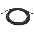 Flexible black rubber trailer brake hose with gold fittings, 20ft coil
