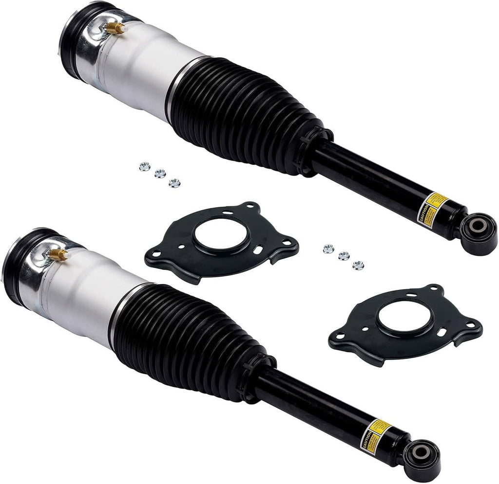 Rear air suspension shock struts with coils, mounting plates, and small hardware