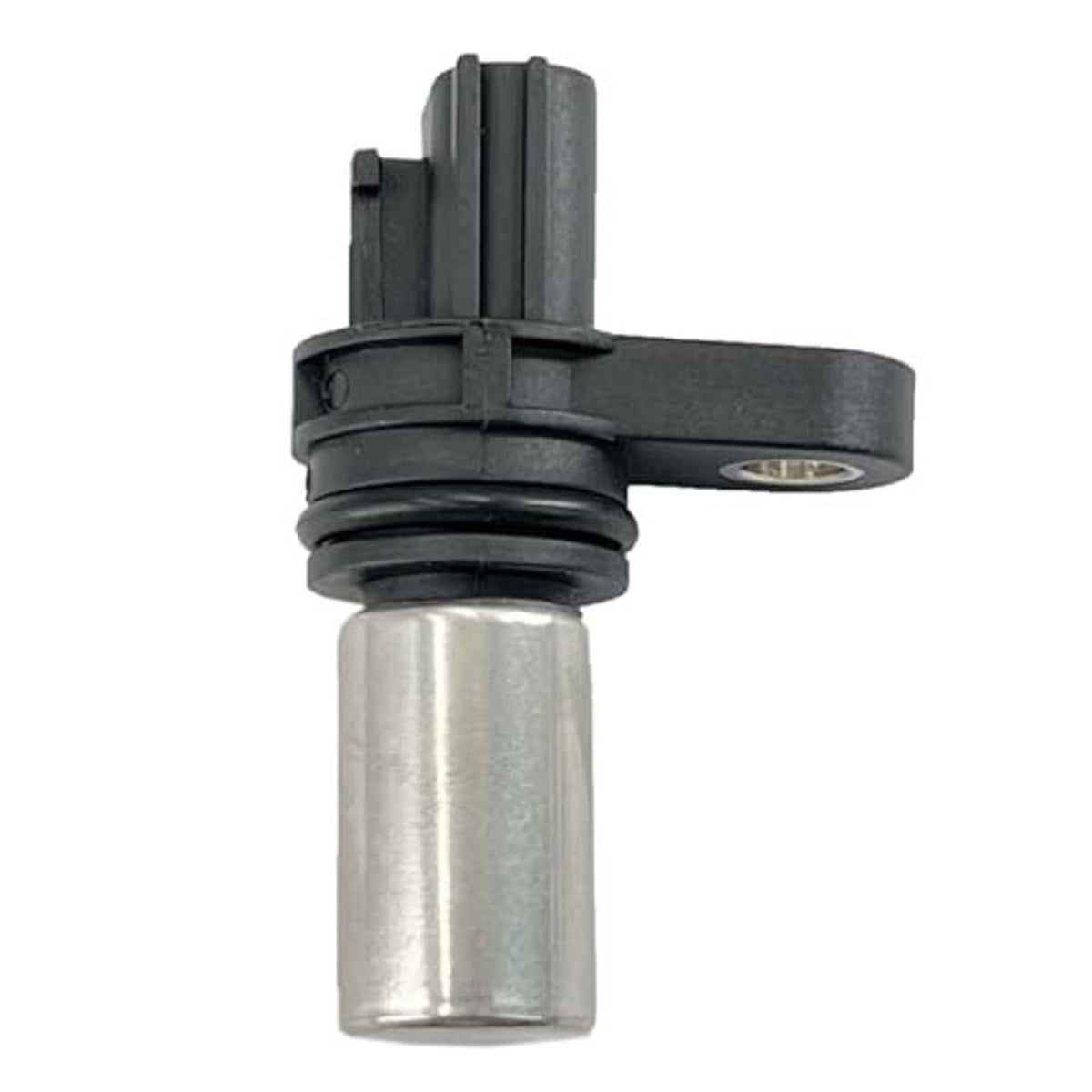 Crankshaft position sensor with black top cap and silver metal body