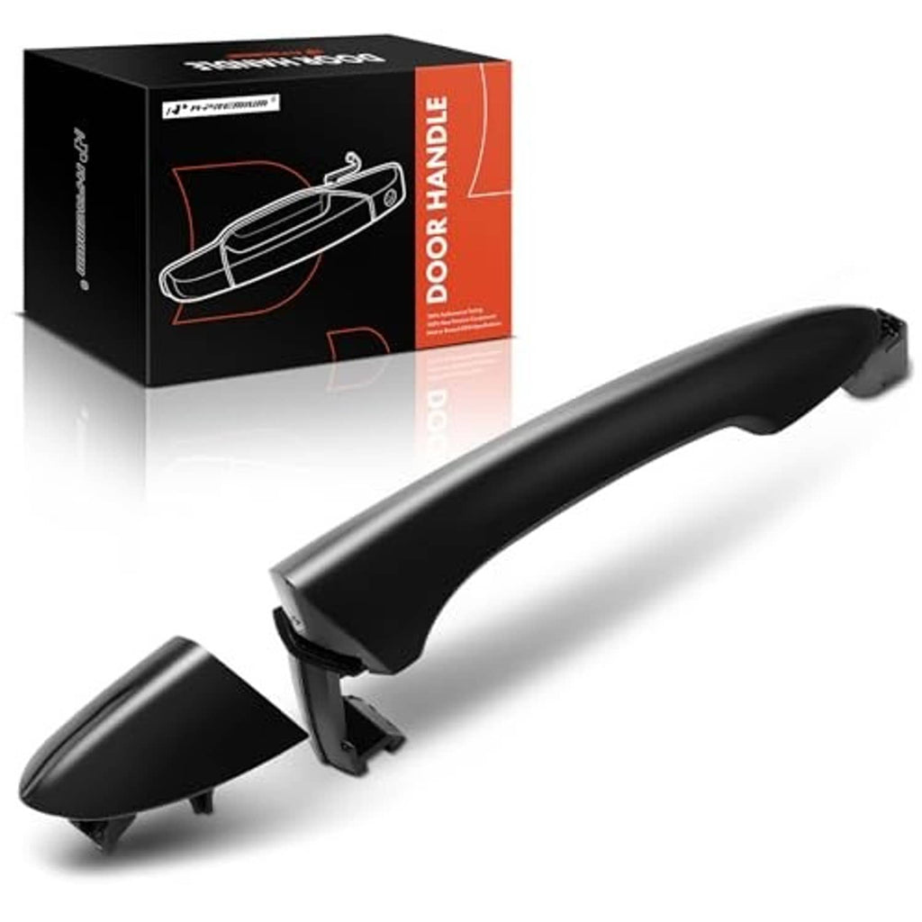 Front passenger exterior door handle, primed black, with small side cover