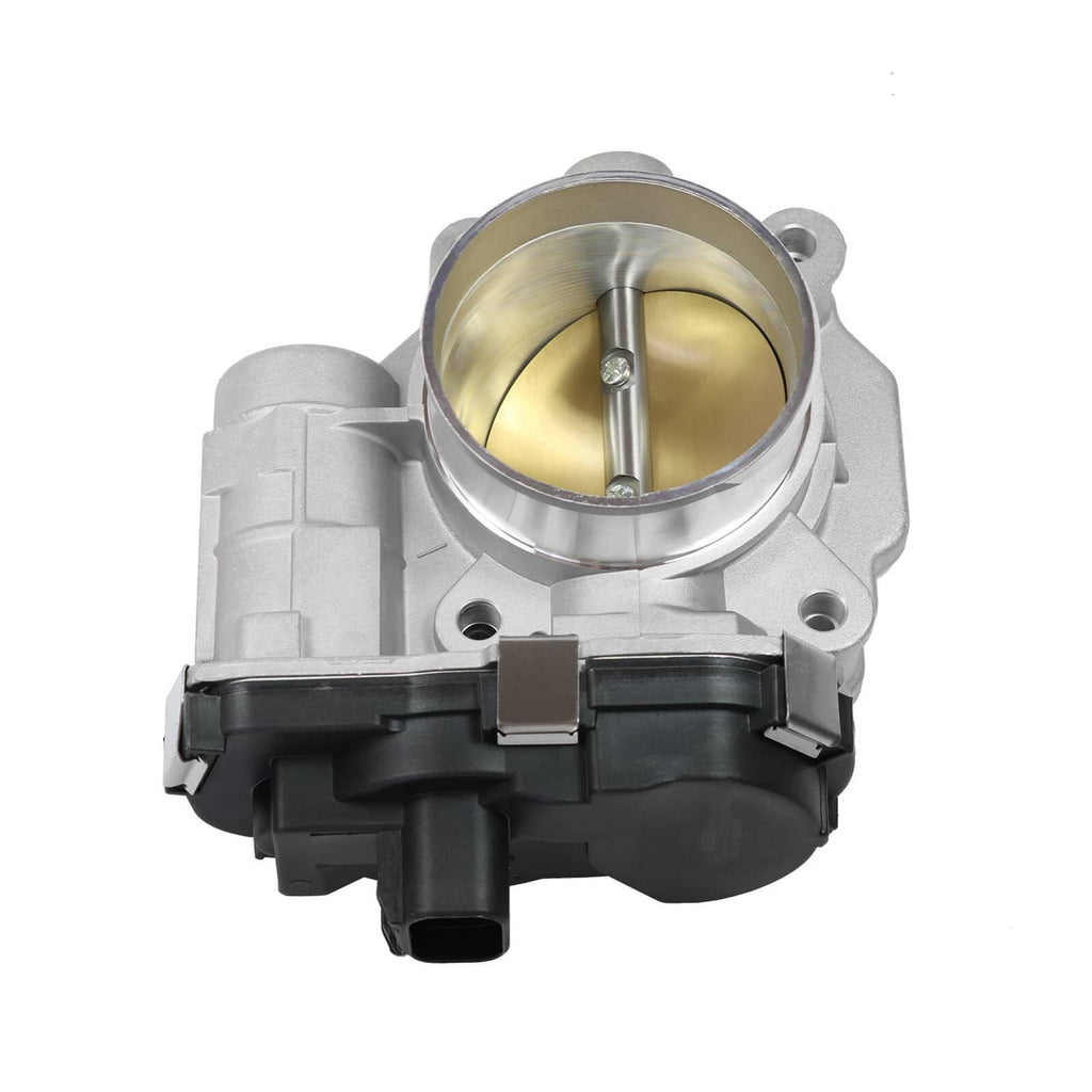 Throttle body assembly with golden throttle plate and gray aluminum housing