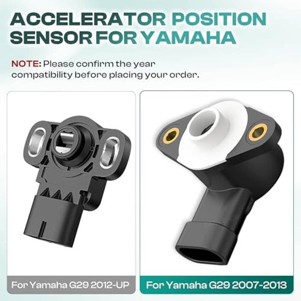 Accelerator position sensor for golf cart, black housing with white center and oval port