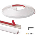 White vinyl outside corner trim tape roll with peel-and-stick backing