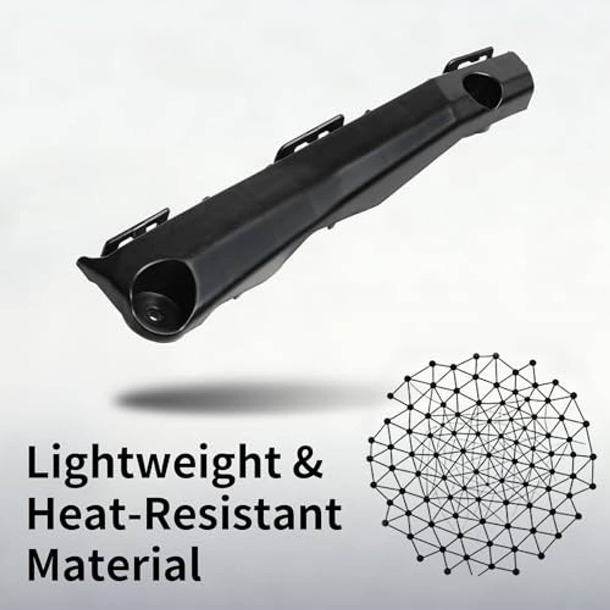 Front bumper bracket, dark gray, with circular opening and side mounting slots