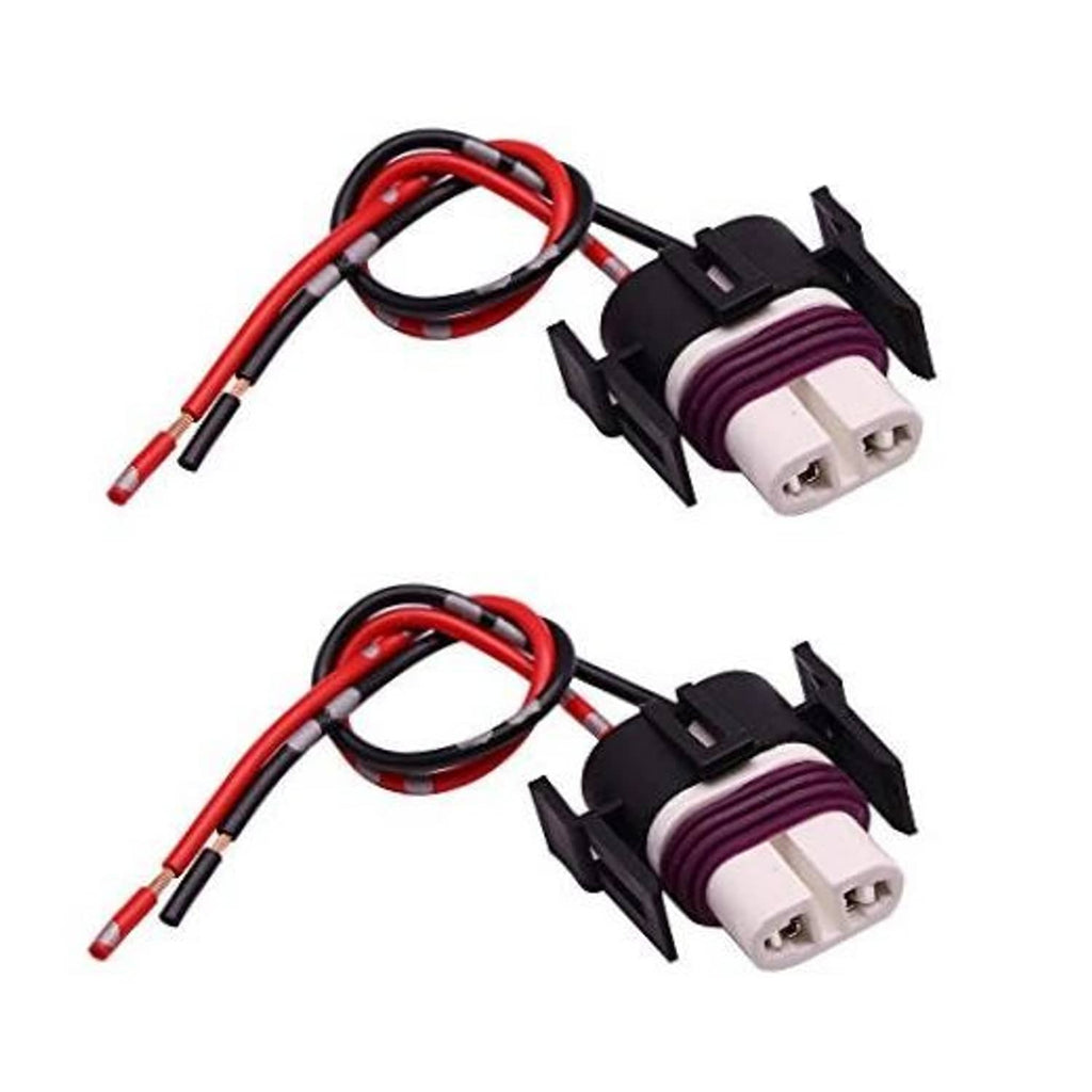 H11 ceramic headlight plug connector with red and black wire leads