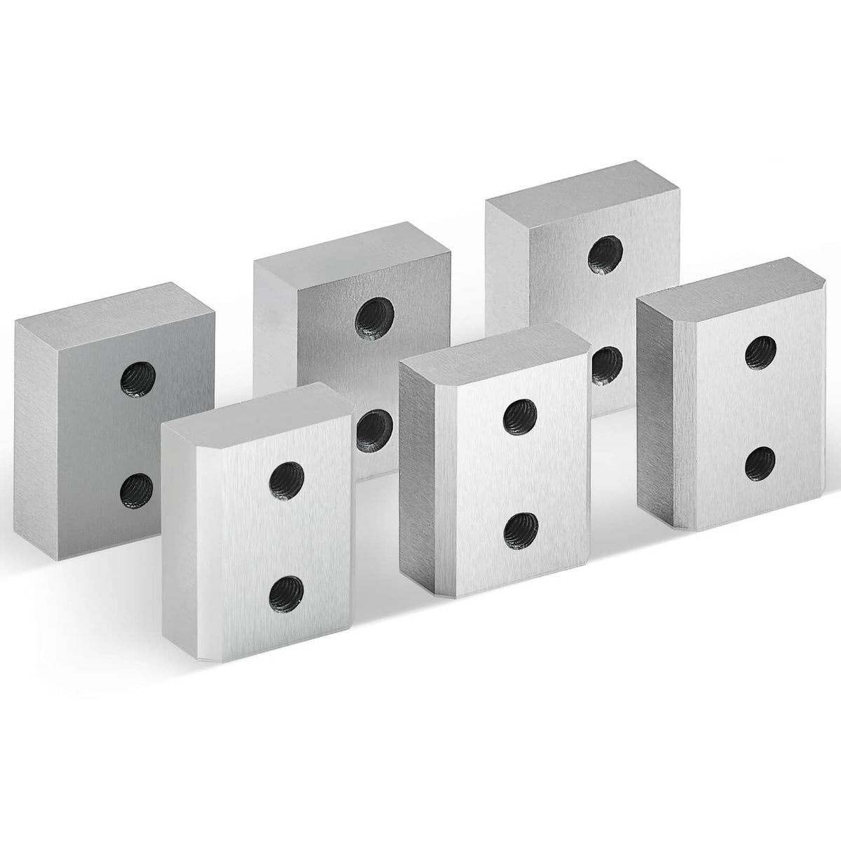 Steel gray rebar cutter jaw blades with round mounting holes