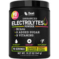 Black electrolytes powder supplement tub, 90 servings, Passion Fruit Orange Guava flavor