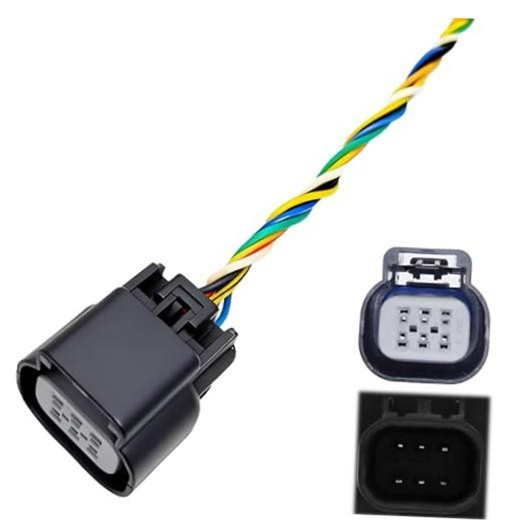 Electronic throttle body connector plug with gray housing, colored wire leads, open ports