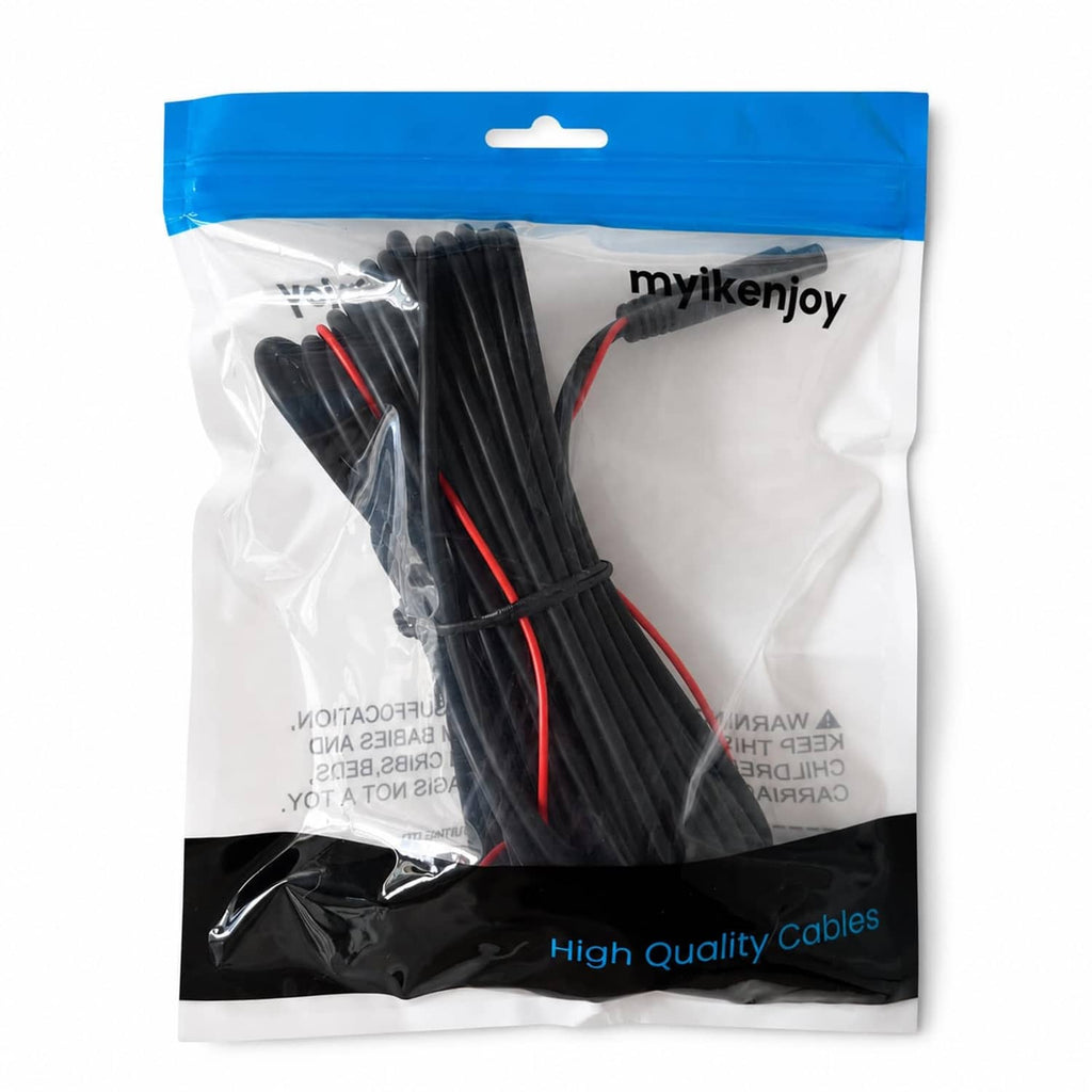 myikenjoy black rear camera extension cable in sealed retail bag packaging