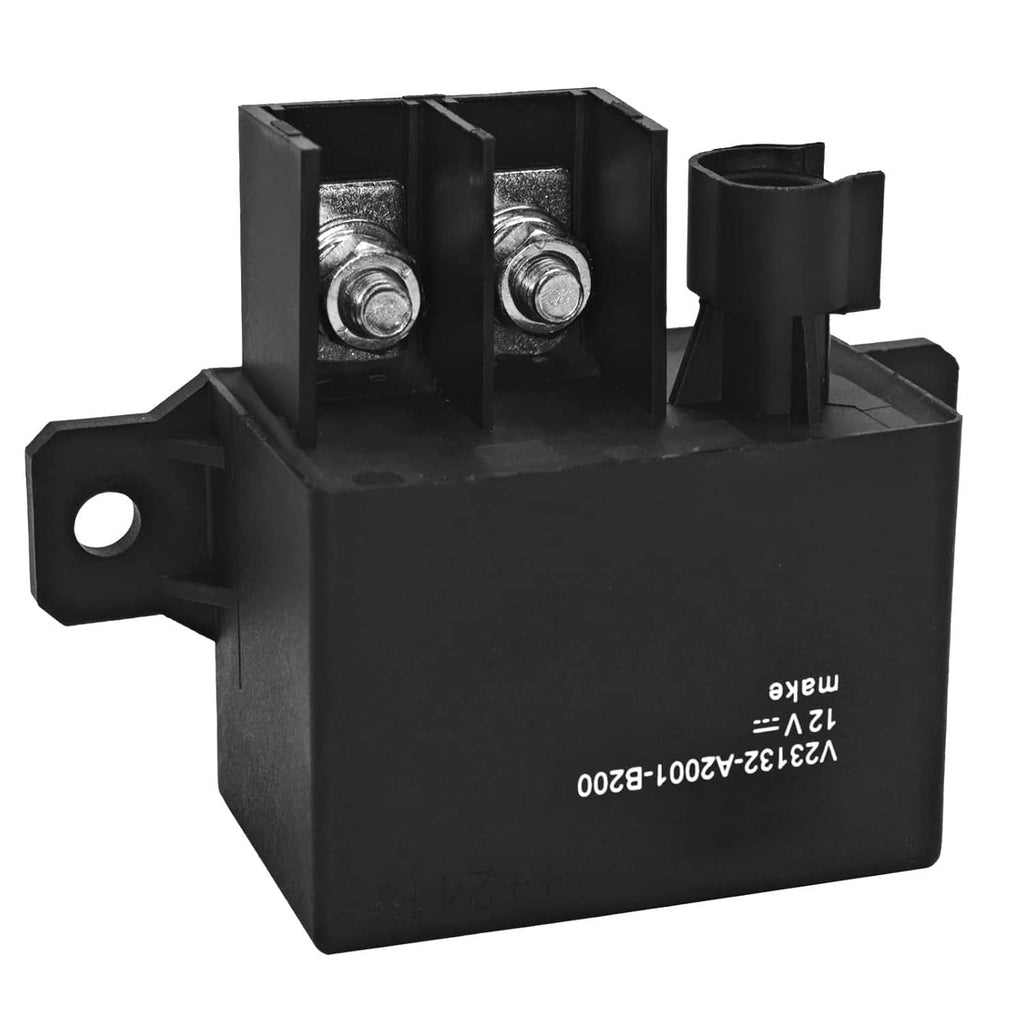 High current relay module with two metal screw posts and mounting tabs