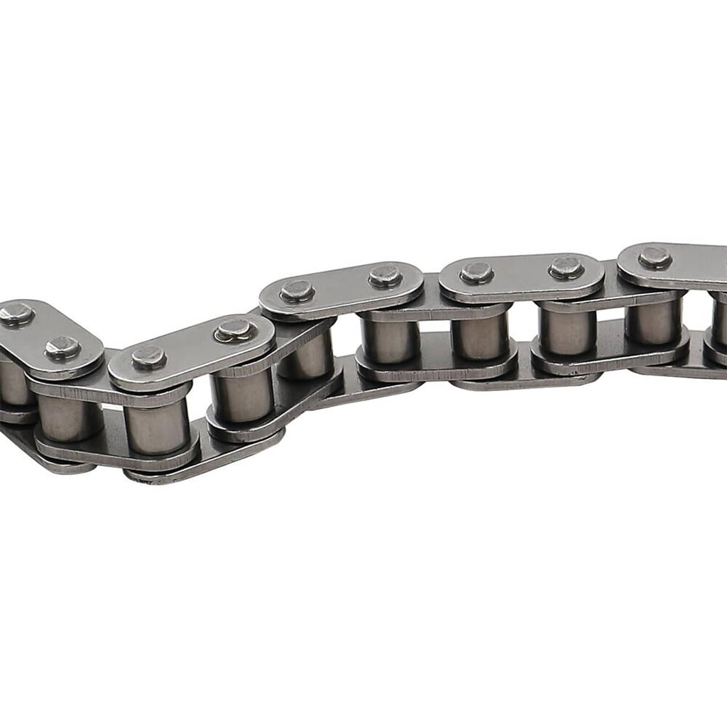 Timing chain kit metal roller chain section with closely spaced link pins