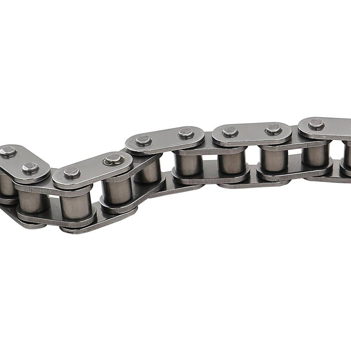 Timing chain kit metal roller chain section with closely spaced link pins