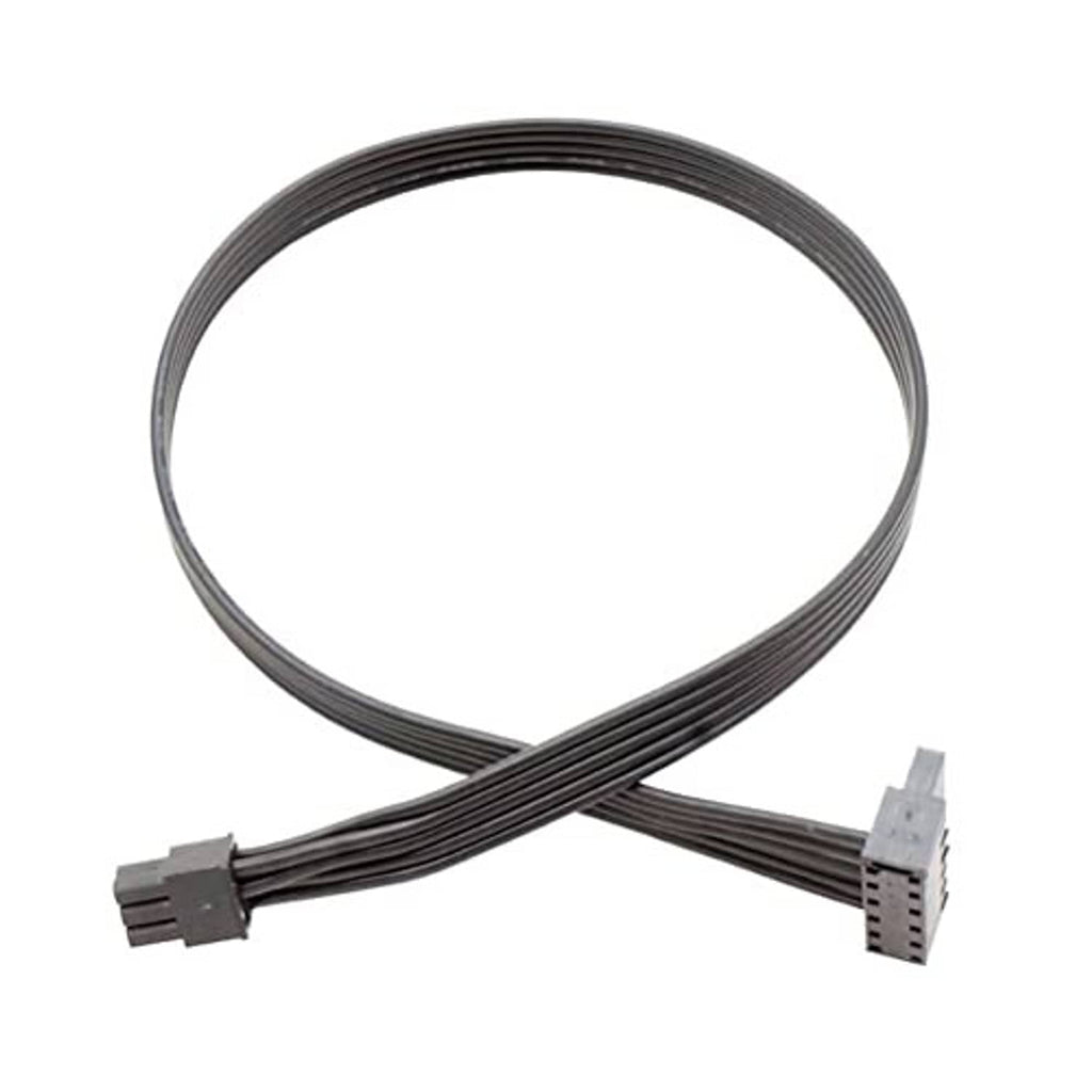 SATA 15-pin to mini 6-pin ATX adapter power cable, black cable with two plugs