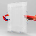 White aquarium fish tank divider grid with suction cups, 10x13 in mesh sheet