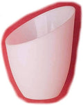 White plastic cone lampshade, open bottom, smooth inner surface.