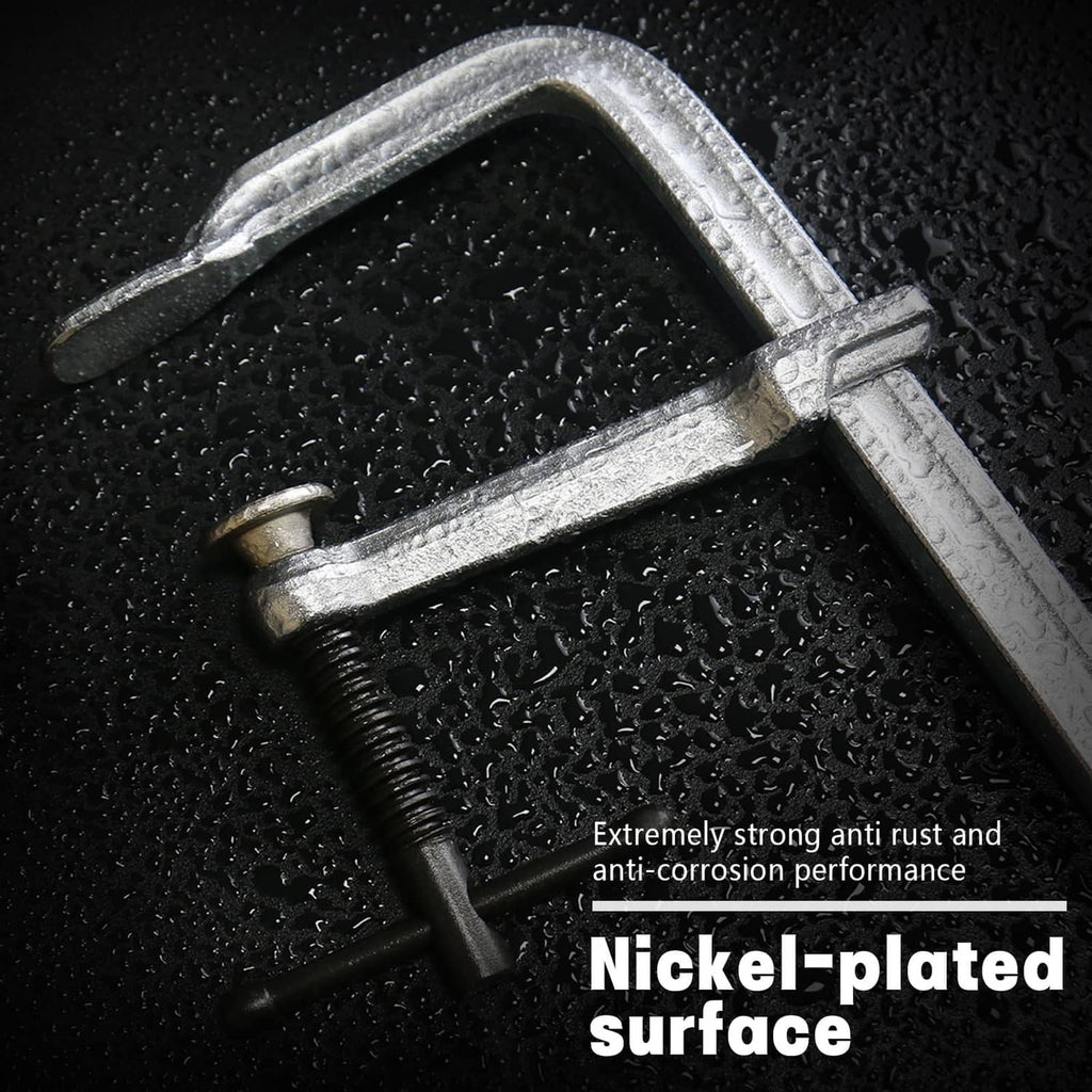 Silver U-bolt clamp with threaded screw and crossbar, anti-rust plated finish