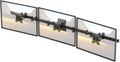 Triple monitor wall mount with three adjustable arms and VESA brackets, flush profile