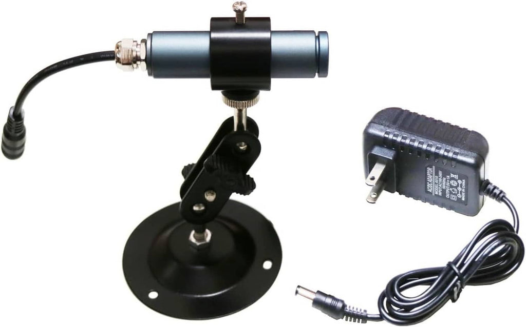 Laser line module with wall mount, power adapter, and attached cable set