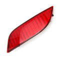 Red rear bumper reflector light, left-side replacement lens with black trim edges