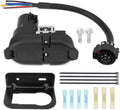 7-pin trailer wiring harness connector with corrugated cable, bracket, and mounting hardware