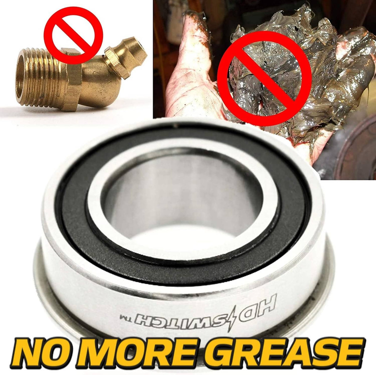 Sealed wheel bearing with black rubber seal ring and metal housing