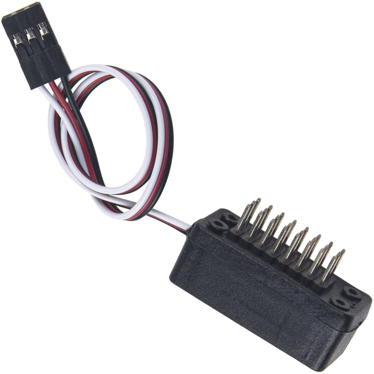 Eight-port RC control switch extender with 8-pin header and multi-color cable