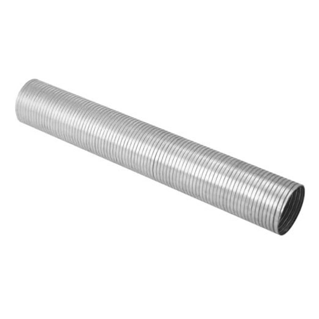Universal flexible exhaust flex pipe, 2.5 in diameter, silver corrugated metal tube