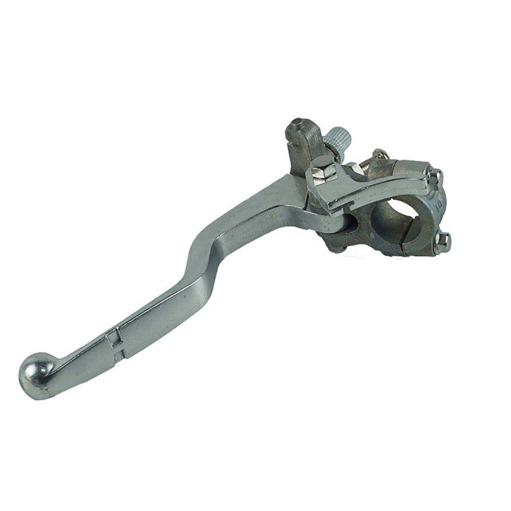 Left clutch perch lever, angled view, showing mounting clamp and pivot area
