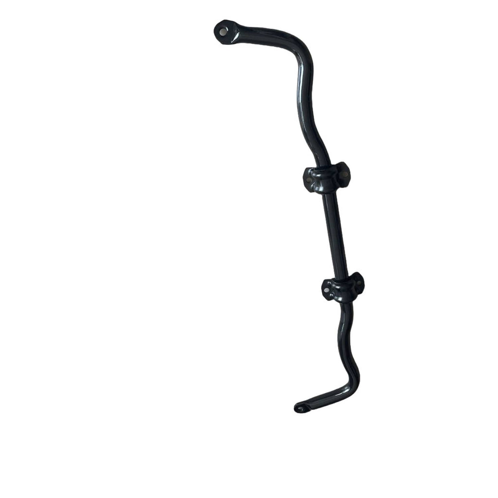 Front stabilizer link rod with black bushings and mounting hardware