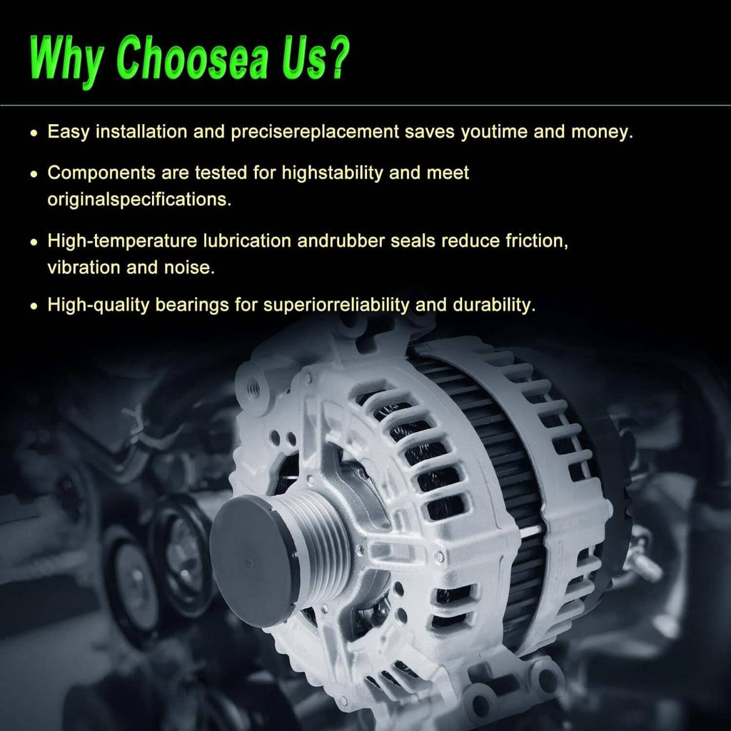 Automotive alternator with silver housing and ventilated rotor section