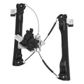 Front left window regulator with motor, black frame and cable linkages