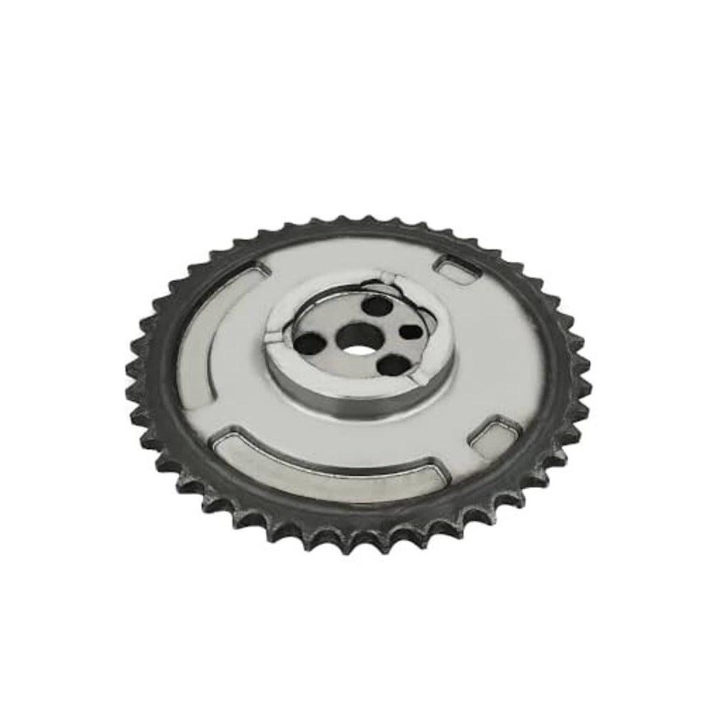 Engine timing sprocket gear with circular center plate and toothed perimeter