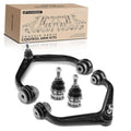 Black front suspension control arm and ball joint kit, with four linkage pieces