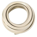 Beige U-channel edge trim seal with textured surface, rolled coil
