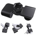 Black socket wrench extender with hex socket head and drive adapter