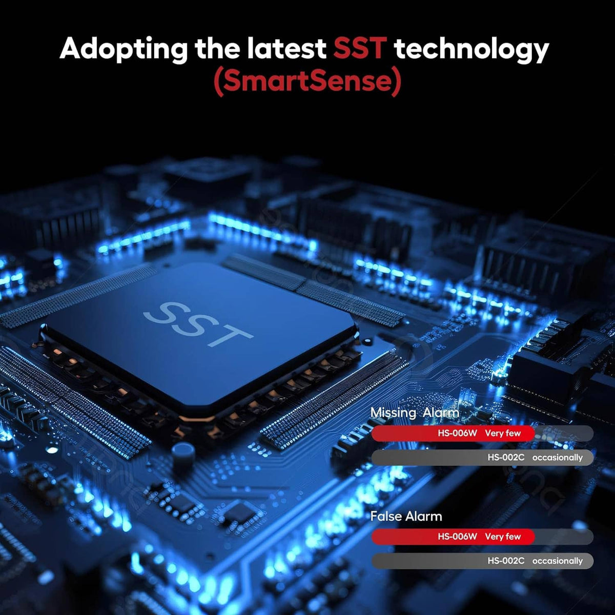Driveway alarm circuit board with SST technology components