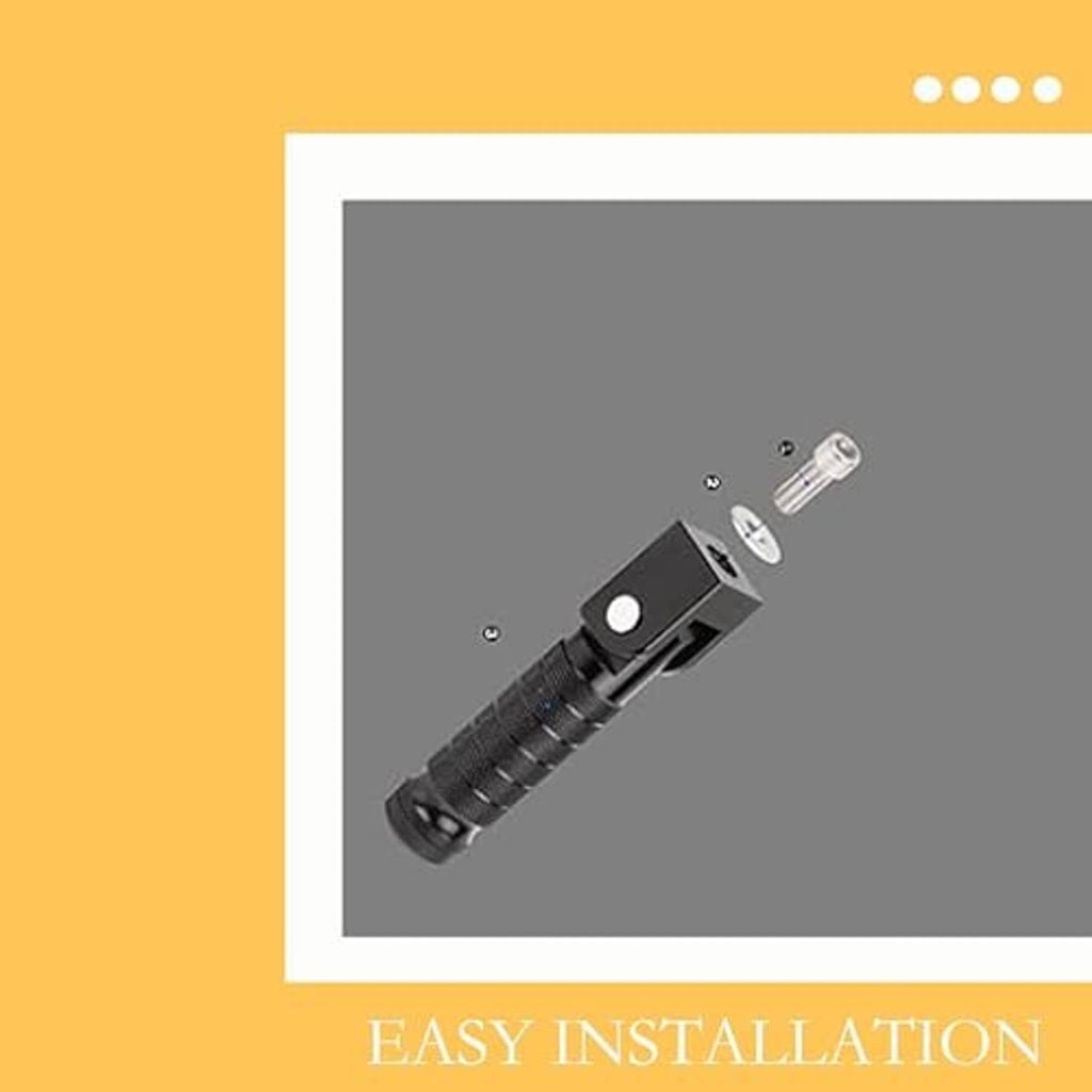 CNC motorcycle foot pegs with textured grips and mounting bracket, includes bolts for install